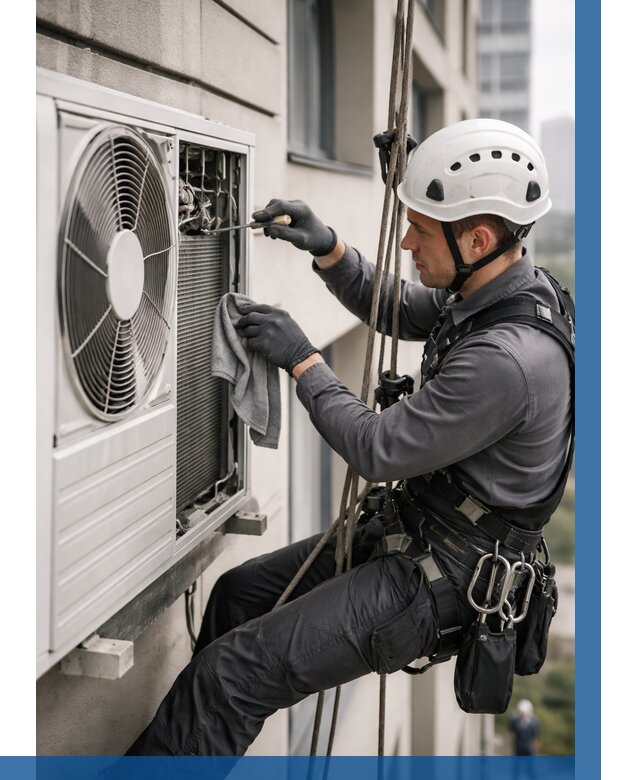 Обслуживание внешнего блока кондиционера в Самаре от 2729 р.ВЫСОТНИК-Смр