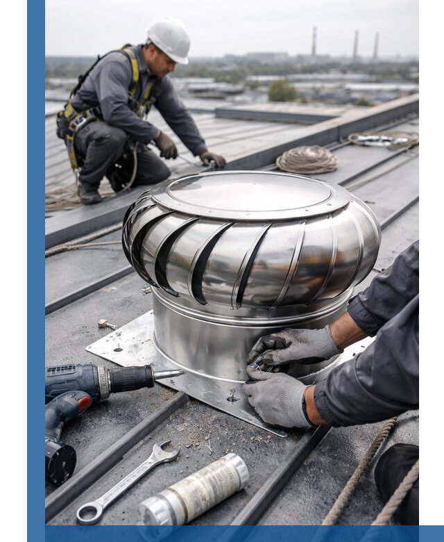 Установка дефлекторов на кровле в Самаре профессионально