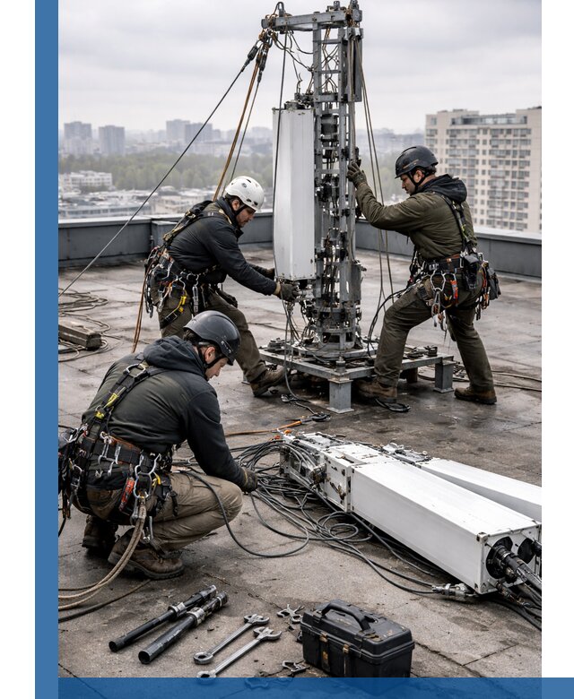 Демонтаж антенн на крыше зданий в Самаре с гарантией