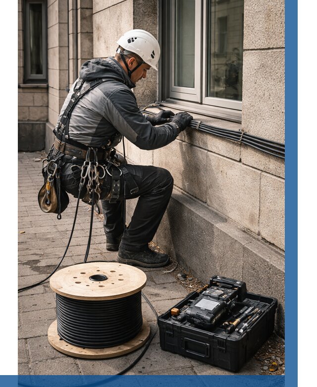 Прокладка оптоволоконного кабеля в Самаре от 808 р. | ВЫСОТНИК-Смр