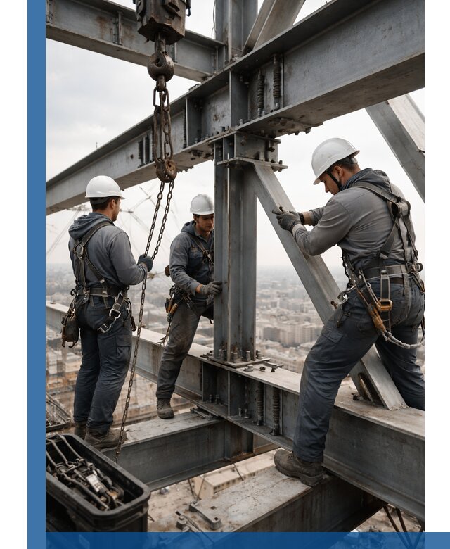 Профессиональный монтаж металлоконструкций на высоте в Самаре