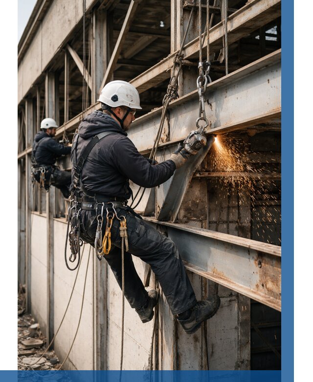 Демонтаж металлоконструкций на высоте в Самаре от 6569р. |ВЫСОТНИК-Смр