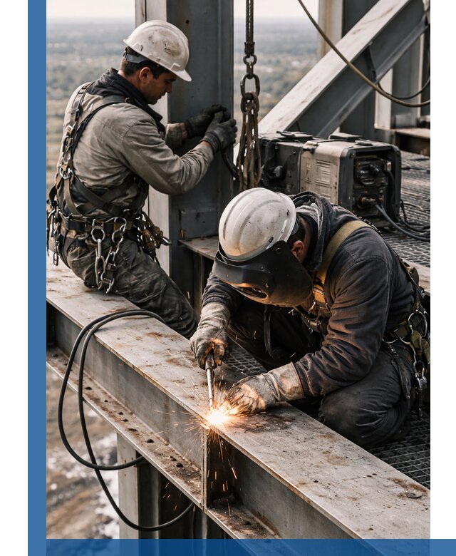 Высотные сварочные работы в Самаре для промышленных объектов