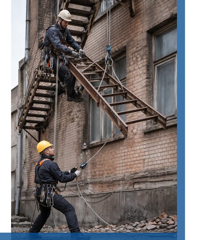 Демонтаж пожарной лестницы в Самаре от 12127 р. | ВЫСОТНИК-Смр