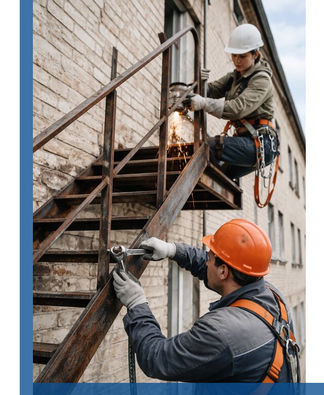 Ремонт и восстановление пожарных лестниц с выездом в Самаре