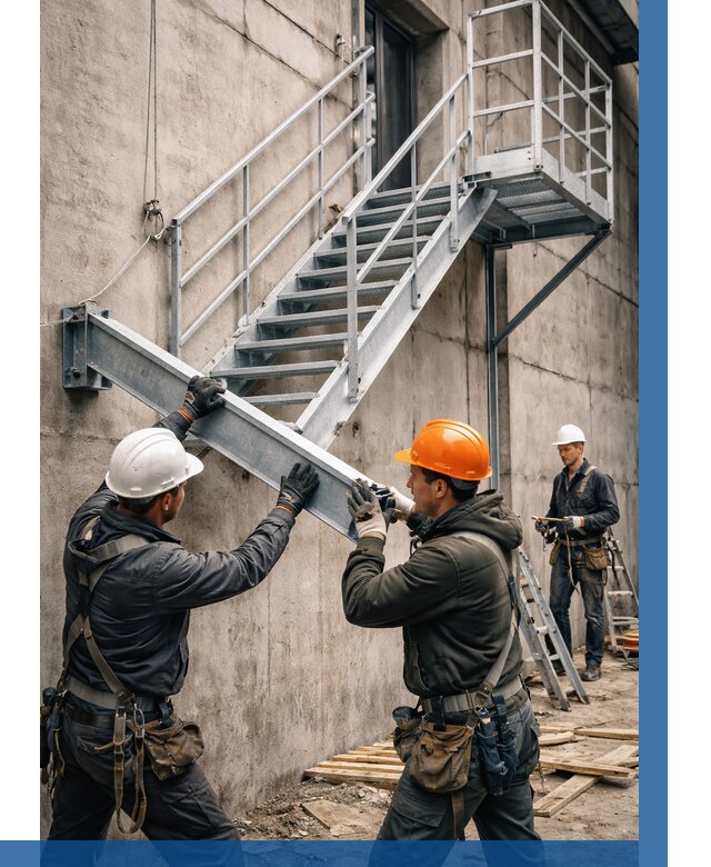 Монтаж металлических лестниц в Самаре от 15159 р. | ВЫСОТНИК-Смр