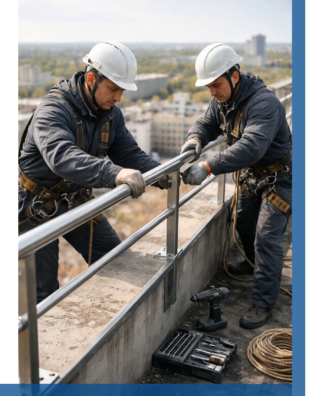 Монтаж перил на высоте в Самаре от 2527 р. | ВЫСОТНИК-Смр