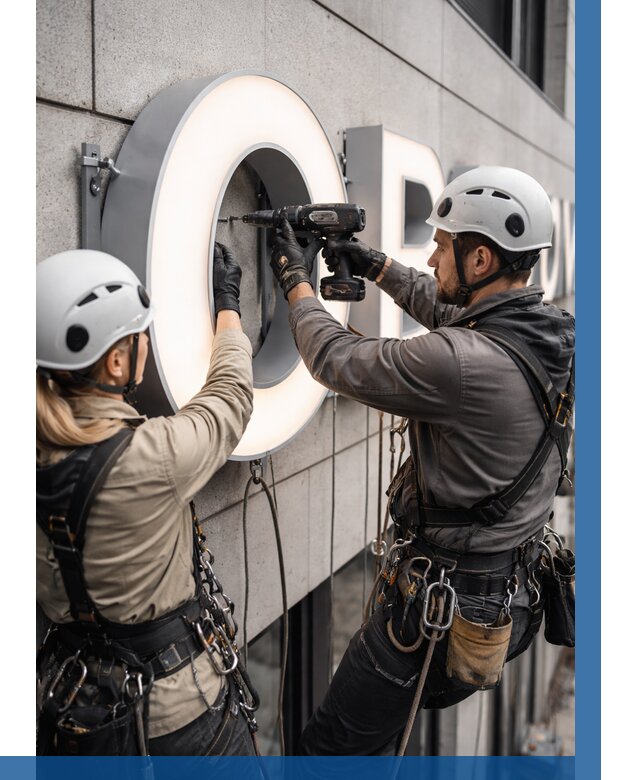 Монтаж световых букв в Самаре от 3032 р. под ключ ВЫСОТНИК-Смр