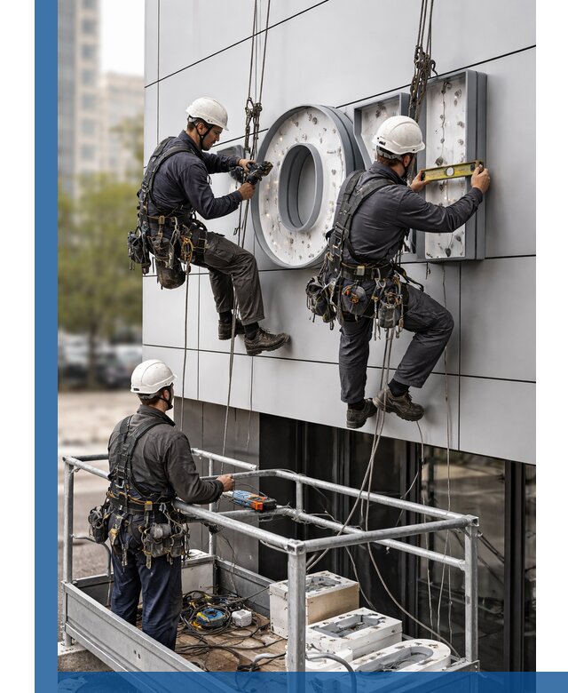 Профессиональный монтаж световых букв в Самаре под ключ