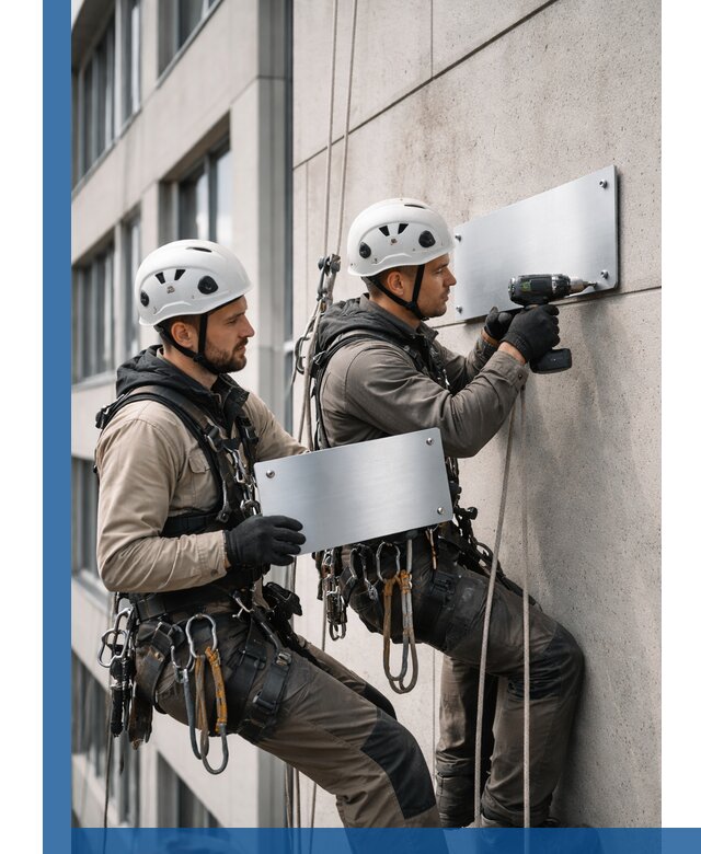 Монтаж табличек и указателей в Самаре для зданий и сооружений