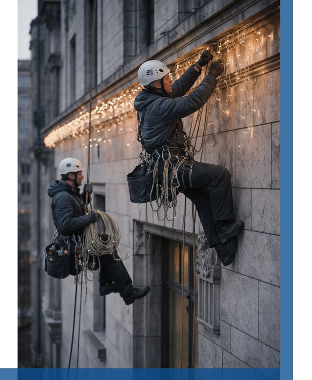 Монтаж новогодней иллюминации в Самаре от 8590 р. | ВЫСОТНИК-Смр