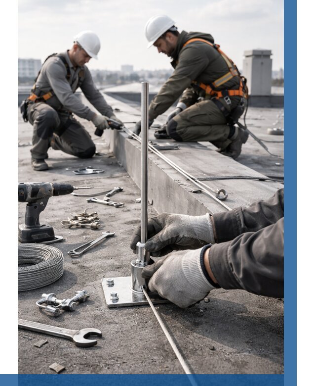 Монтаж молниезащиты на кровле в Самаре цена от 25265 р. | ВЫСОТНИК-Смр