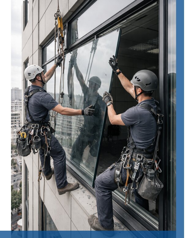 Замена стеклопакетов на высоте в Самаре от 5558 р. | ВЫСОТНИК-Смр