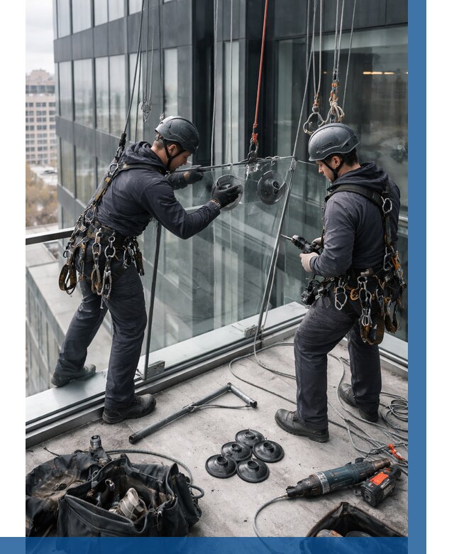 Монтаж стеклянных ограждений в Самаре от 2527 р. | ВЫСОТНИК-Смр