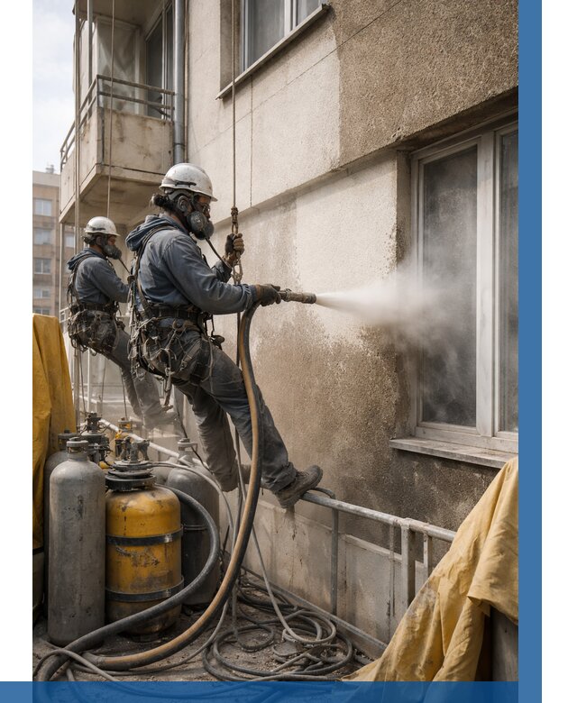 Пескоструйная очистка фасада в Самаре от 657 р. | ВЫСОТНИК-Смр