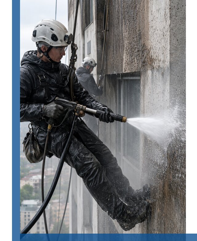 Гидроструйная очистка фасадов и конструкций в Самаре