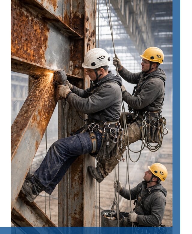 Зачистка металла от ржавчины в Самаре от 354 р. | ВЫСОТНИК-Смр