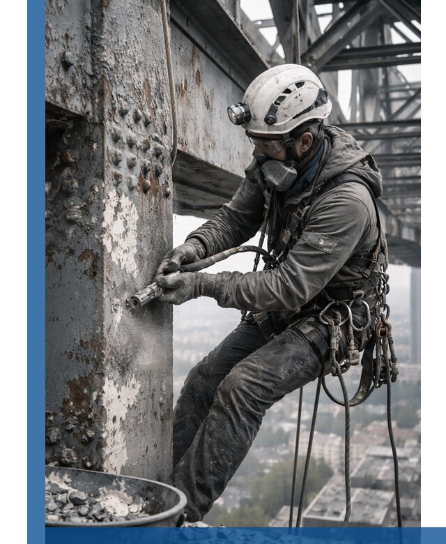 Удаление старой краски с металлических конструкций в Самаре