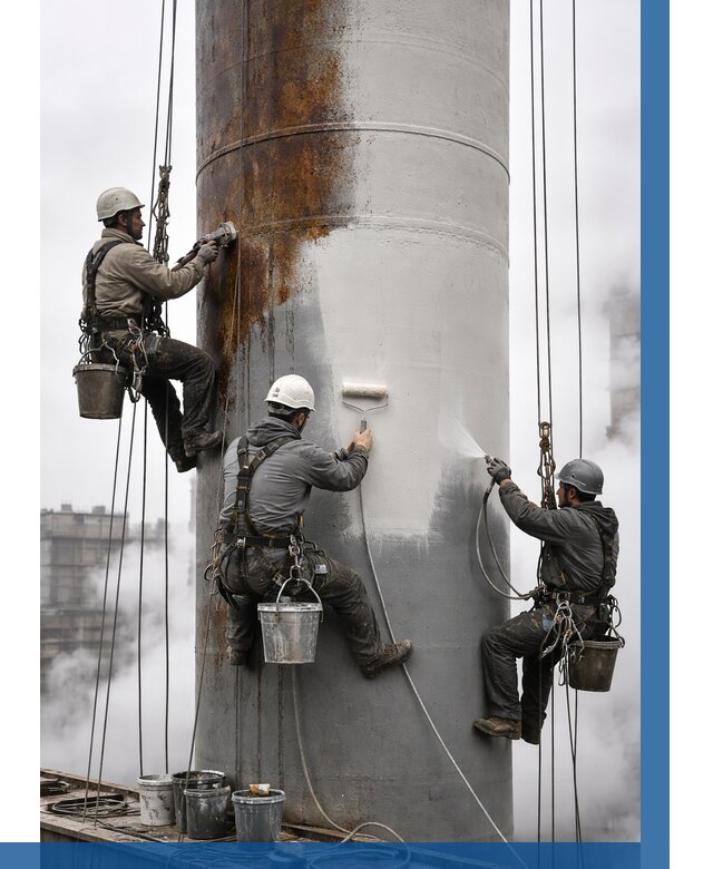 Покраска дымовых труб в Самаре от 8590 р. | ВЫСОТНИК-Смр