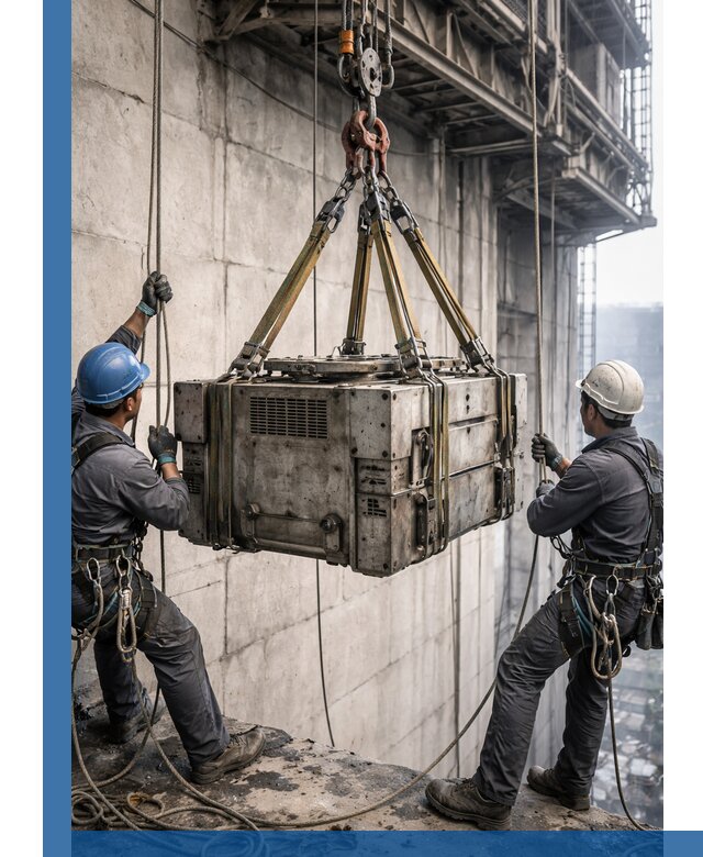 Такелажные работы на высоте, подъем и монтаж грузов в Самаре