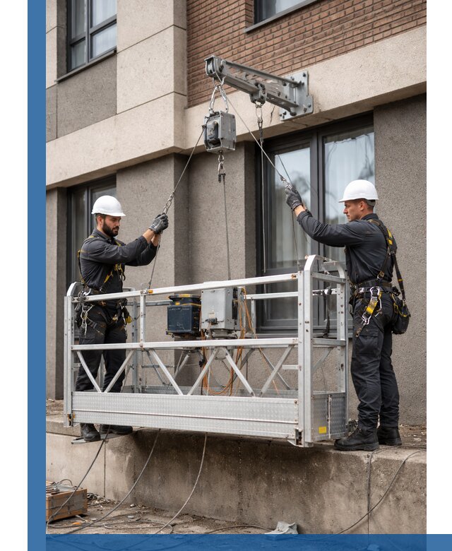 Монтаж и подъем фасадной люльки в Самаре с гарантией безопасности