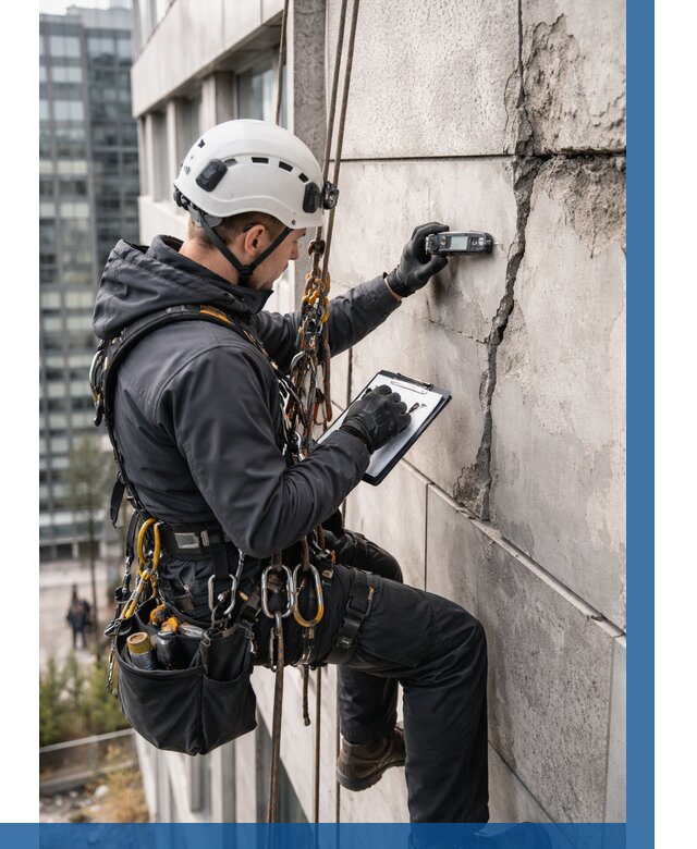 Обследование фасада альпинистами в Самаре от 121 р. | ВЫСОТНИК-Смр